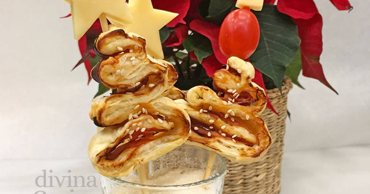 Arbolitos de navidad de hojaldre rellenos | Cocina y recetas fáciles