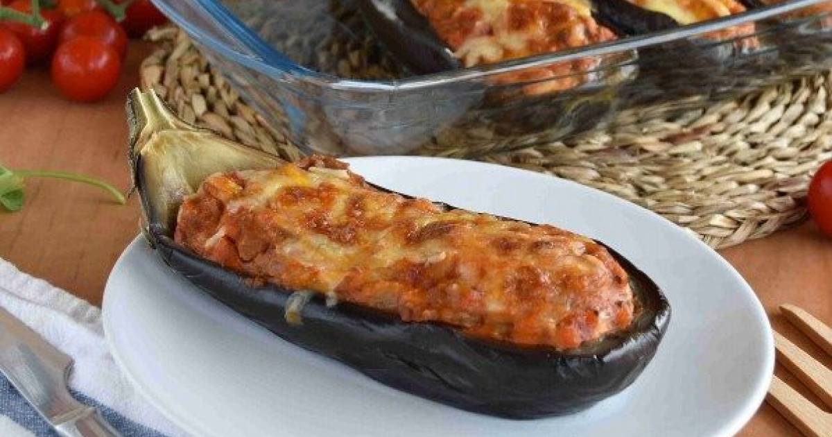 Berenjenas rellenas de jamón y queso Cocina y recetas fáciles
