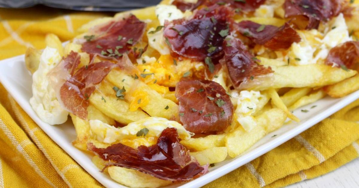 Huevos rotos con jamón ibérico Cocina y recetas fáciles