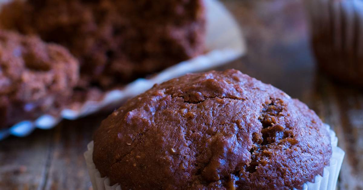 Muffins de chocolate sin azúcar y sin huevo Cocina y recetas fáciles