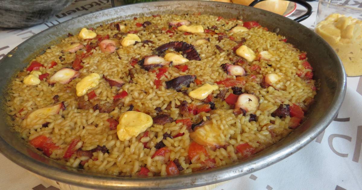 PAELLA DE PULPO CON CHORIZO CRIOLLO Cocina y recetas fáciles