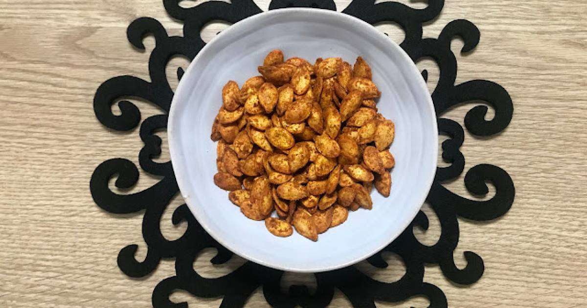 Pipas o semillas de calabaza tostadas. receta en freidora de aire y