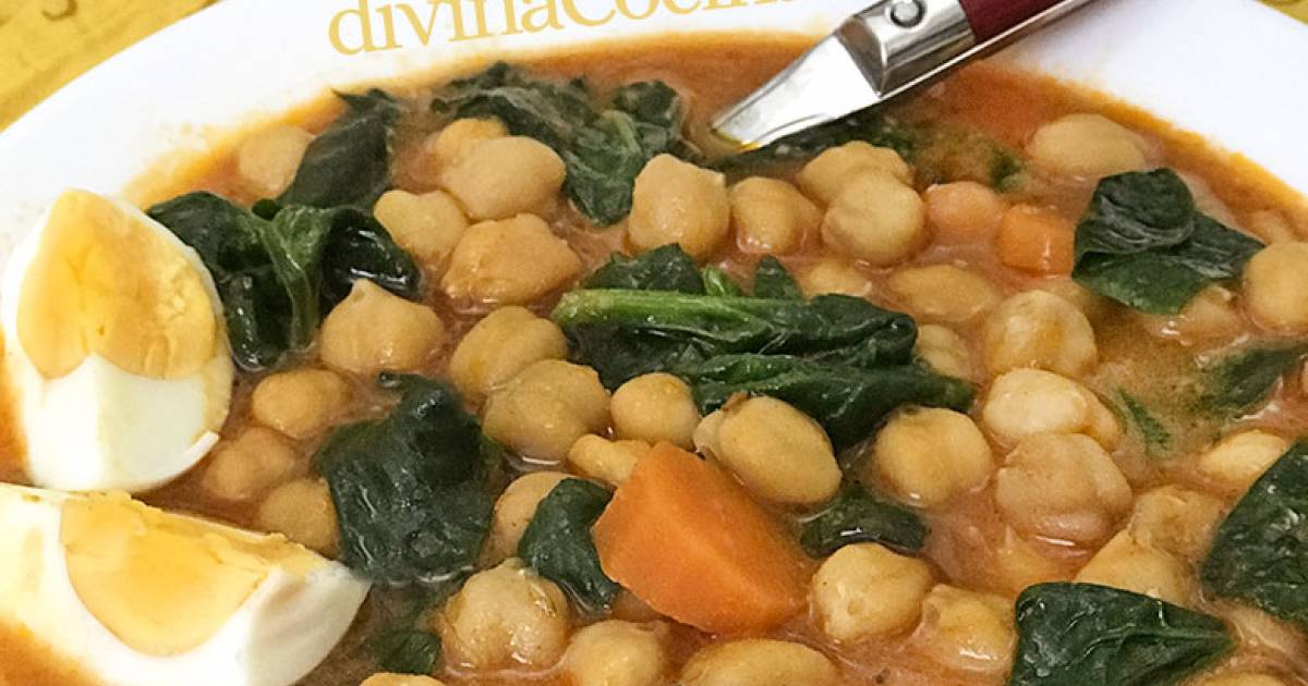 Potaje de garbanzos y espinacas Cocina y recetas fáciles