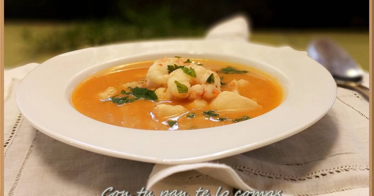 Sopa de pescado y marisco Cocina