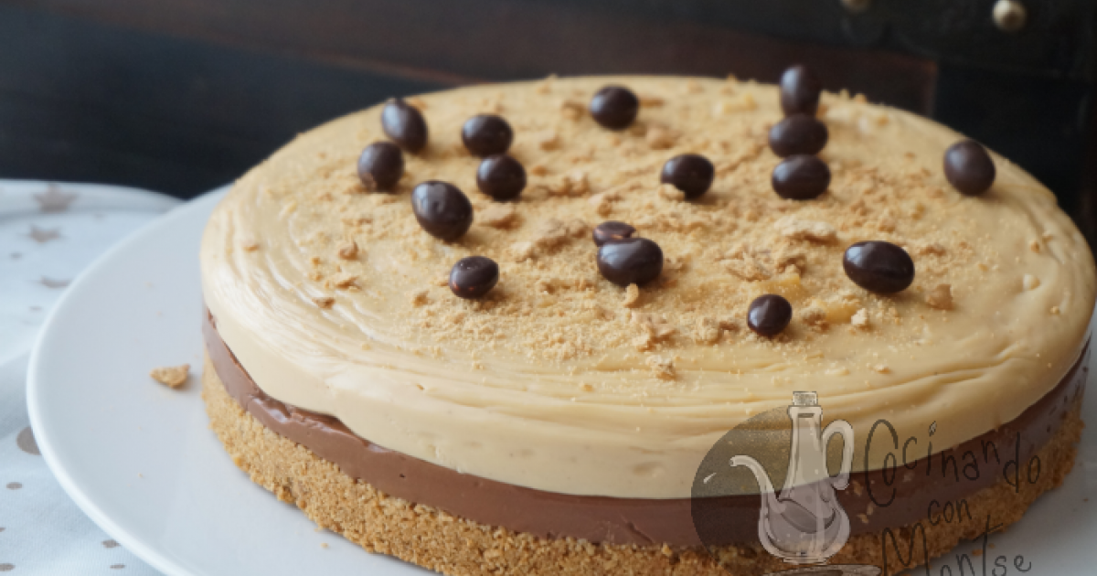 Tarta de chocolate y turrón, sin