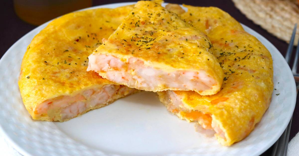 Tortilla de gambas Cocina y recetas fáciles