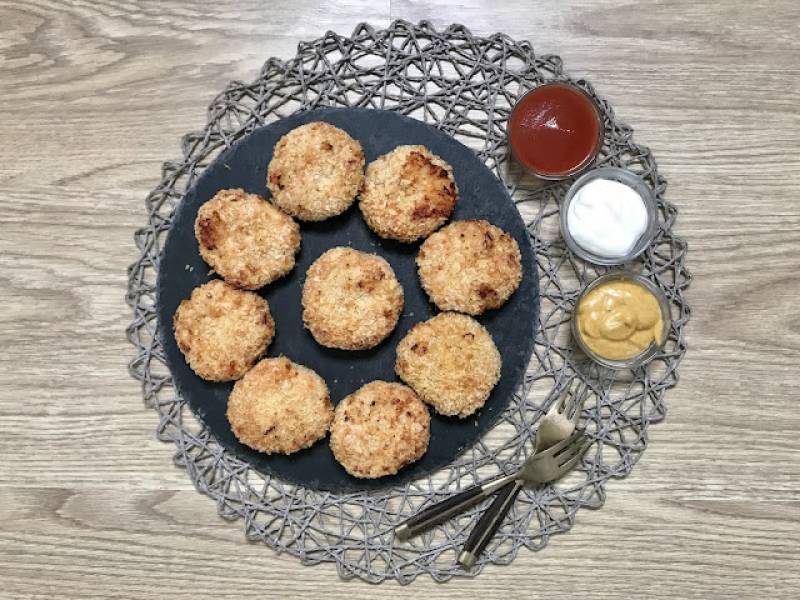 Nuggets de pollo caseros. receta en freidora de aire Cocina y recetas