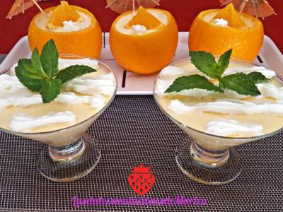 Mousse de melón y naranja