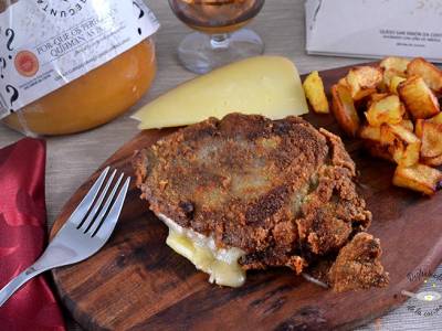 Cachopo asturiano relleno de jamón y queso