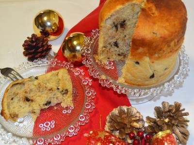 Panettone con chocolate y  nueces