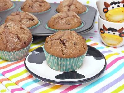 Magdalenas de chocolate y nueces