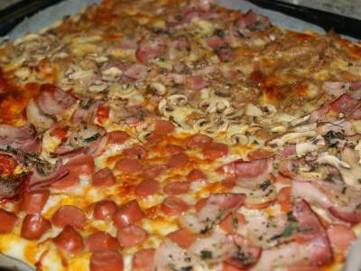 Pizza casera familiar